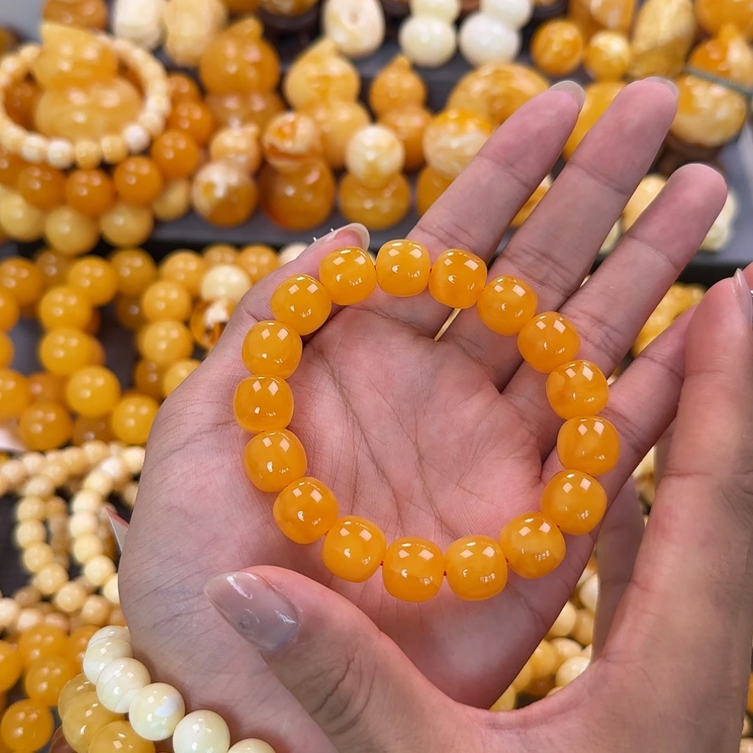 蜜蜡未镶嵌珠宝奇石同料13mm