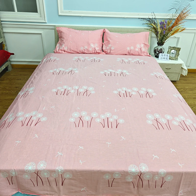 全棉印花被套单品-蒲公英（粉）