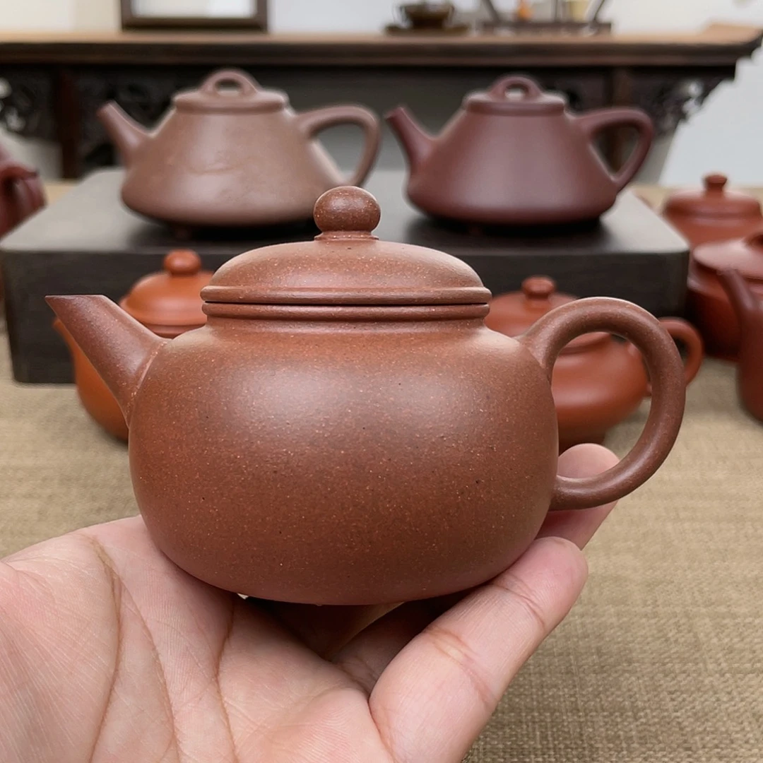 茶壶紫砂匏尊水平 170cc 原矿底板料紫泥