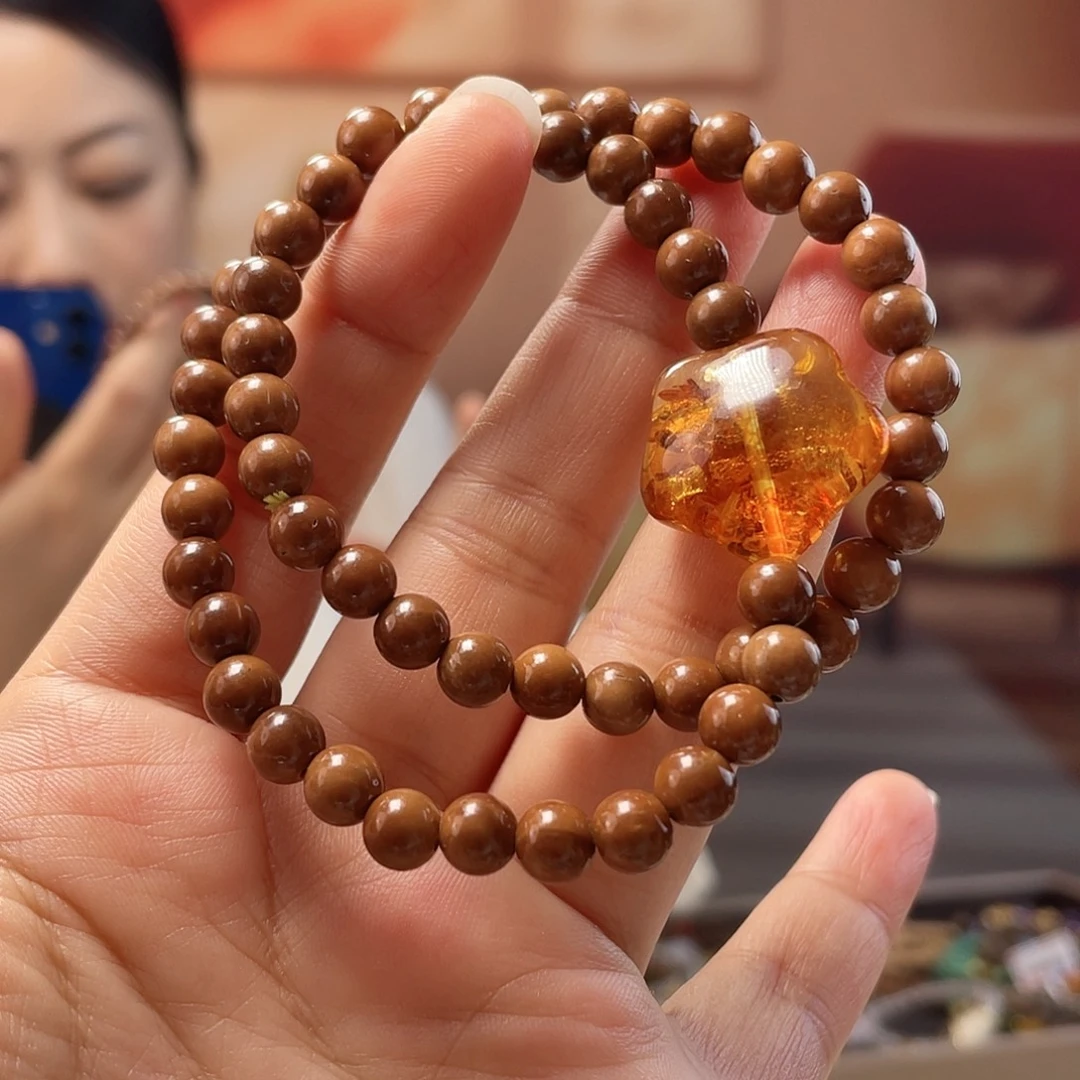蜜蜡未镶嵌裸石琥珀手串
