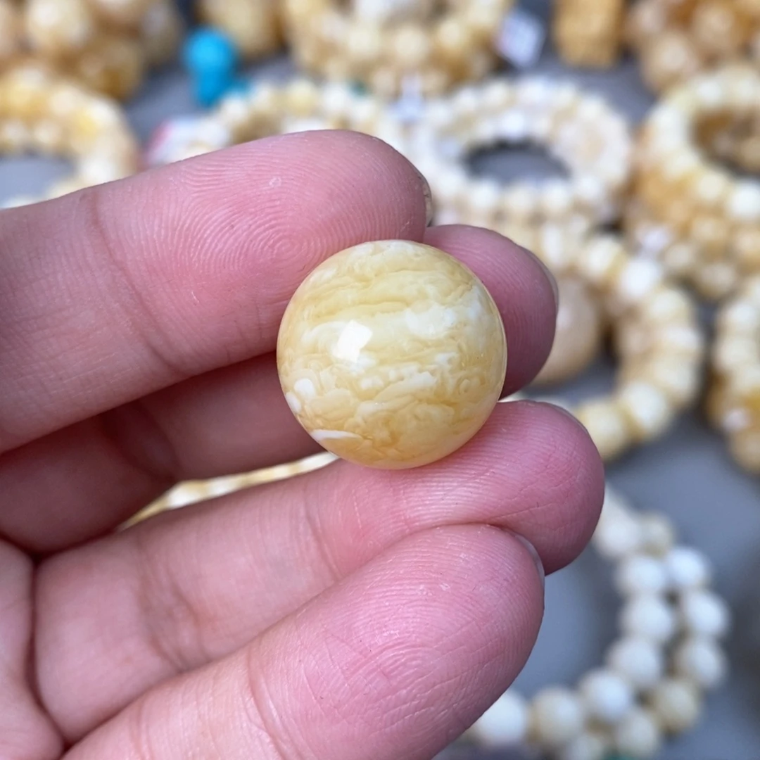 蜜蜡未镶嵌珠宝奇石19.3mm 4g