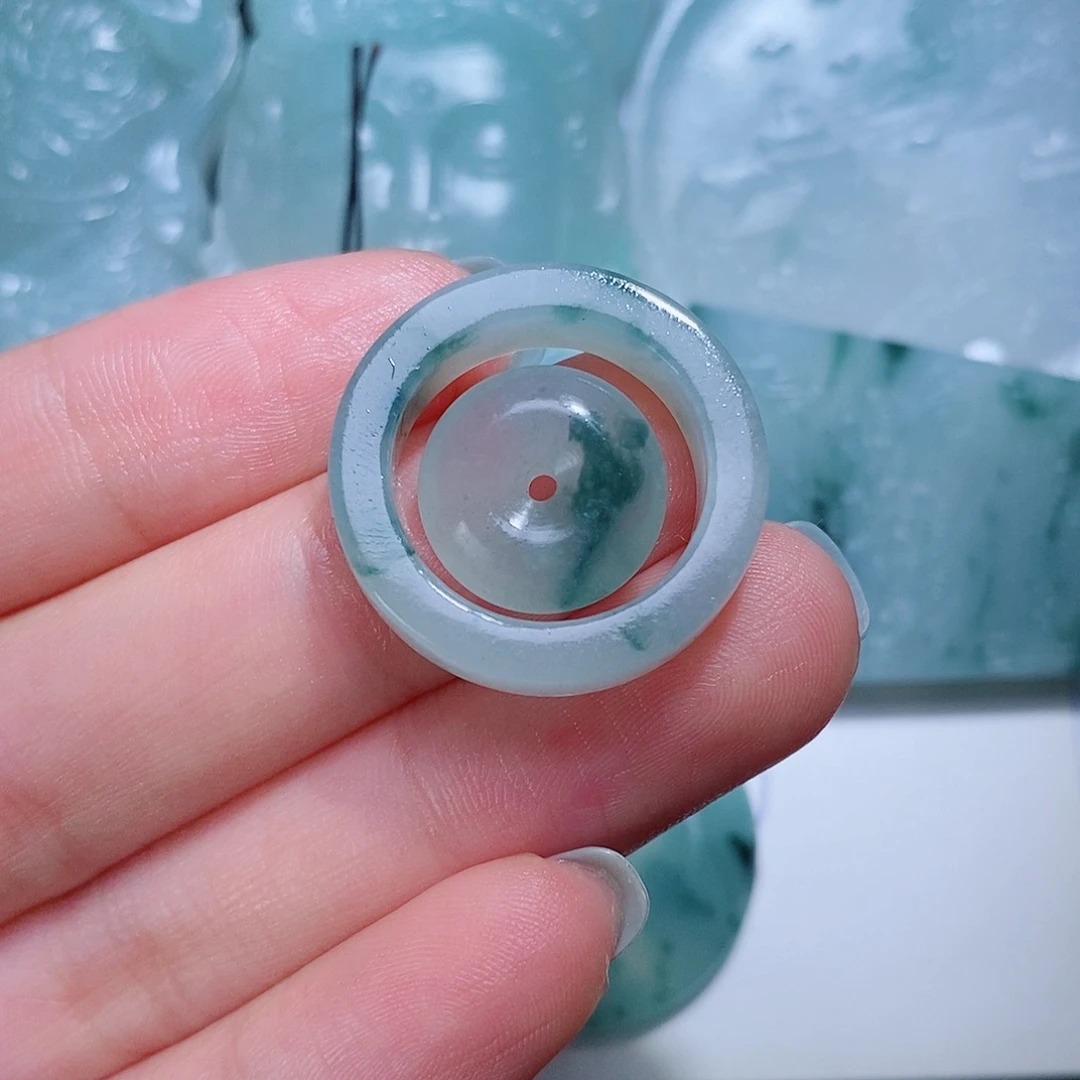 定制翡翠未镶嵌毛货付款后确认抛光