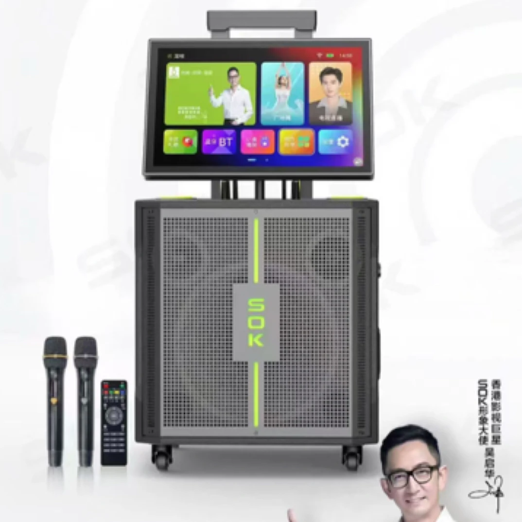 德国SOK便携式声卡音响直播一体机15.6寸触摸防爆屏三分频广场舞