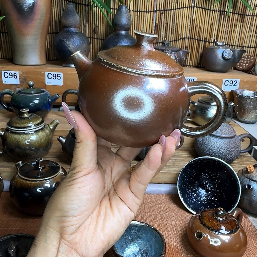 壶建水紫陶柴烧壶