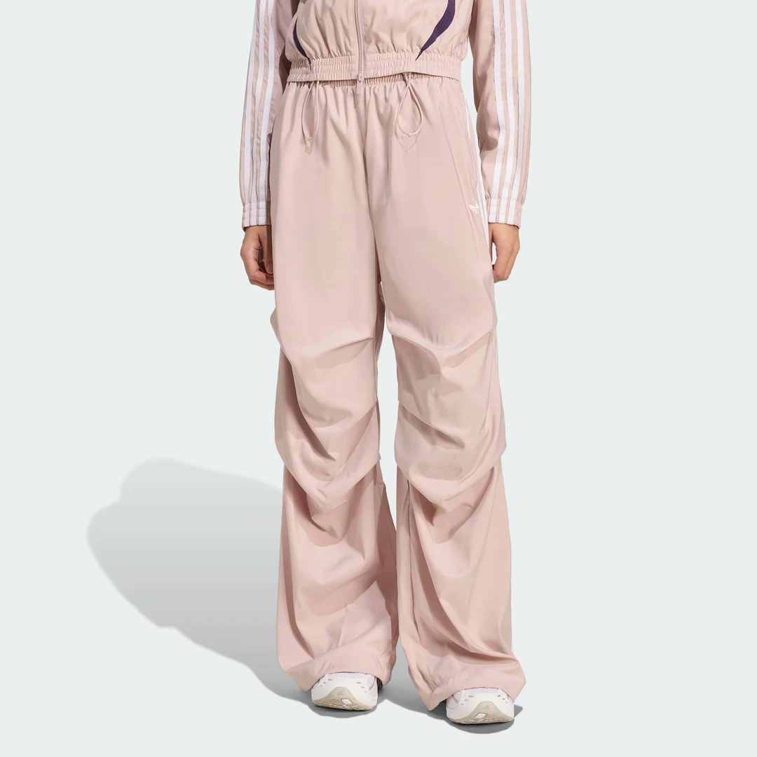 adidas/阿迪达斯琥珀流光风女子褶皱宽松弹力运动长裤KE9791