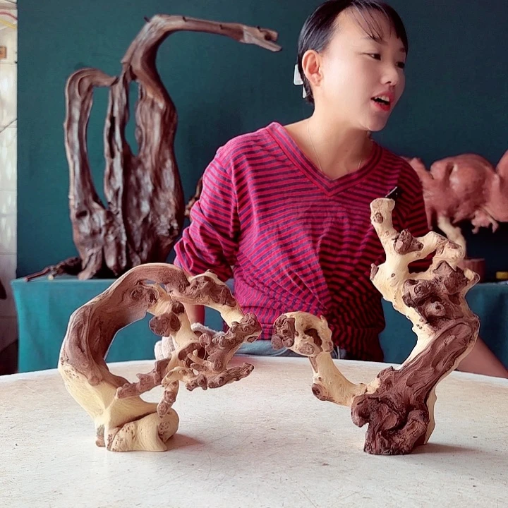 黑果木王*叔864金丝红木羊蹄甲半成品到手2件