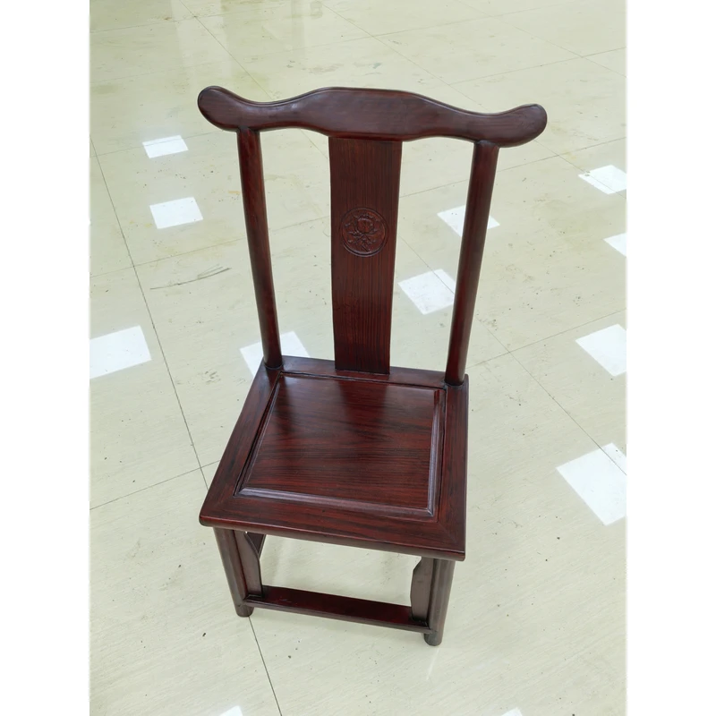 全实木酸枝木家用小官帽椅靠背椅