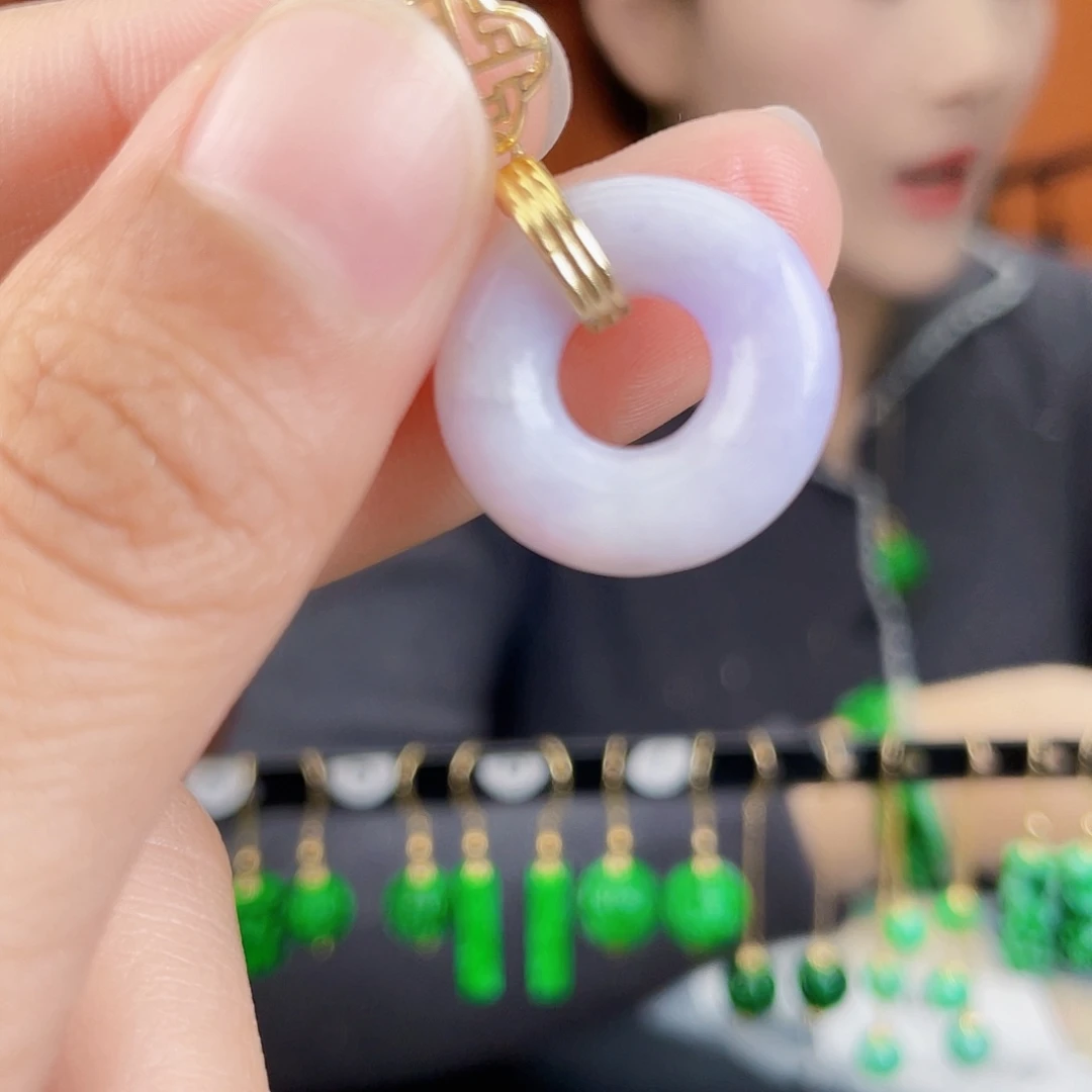 翡翠未镶嵌耳饰饰品