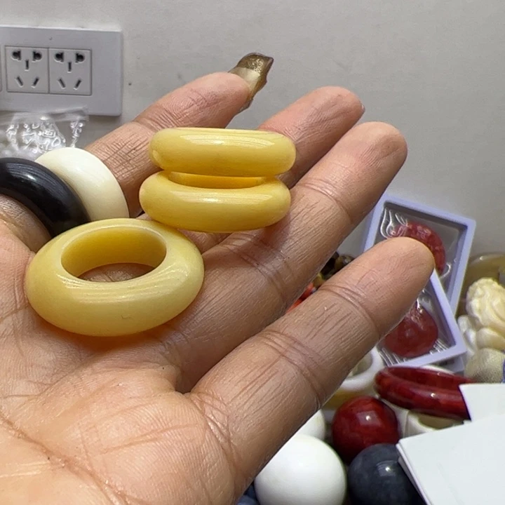 合成碳硅石非金属香润戒指