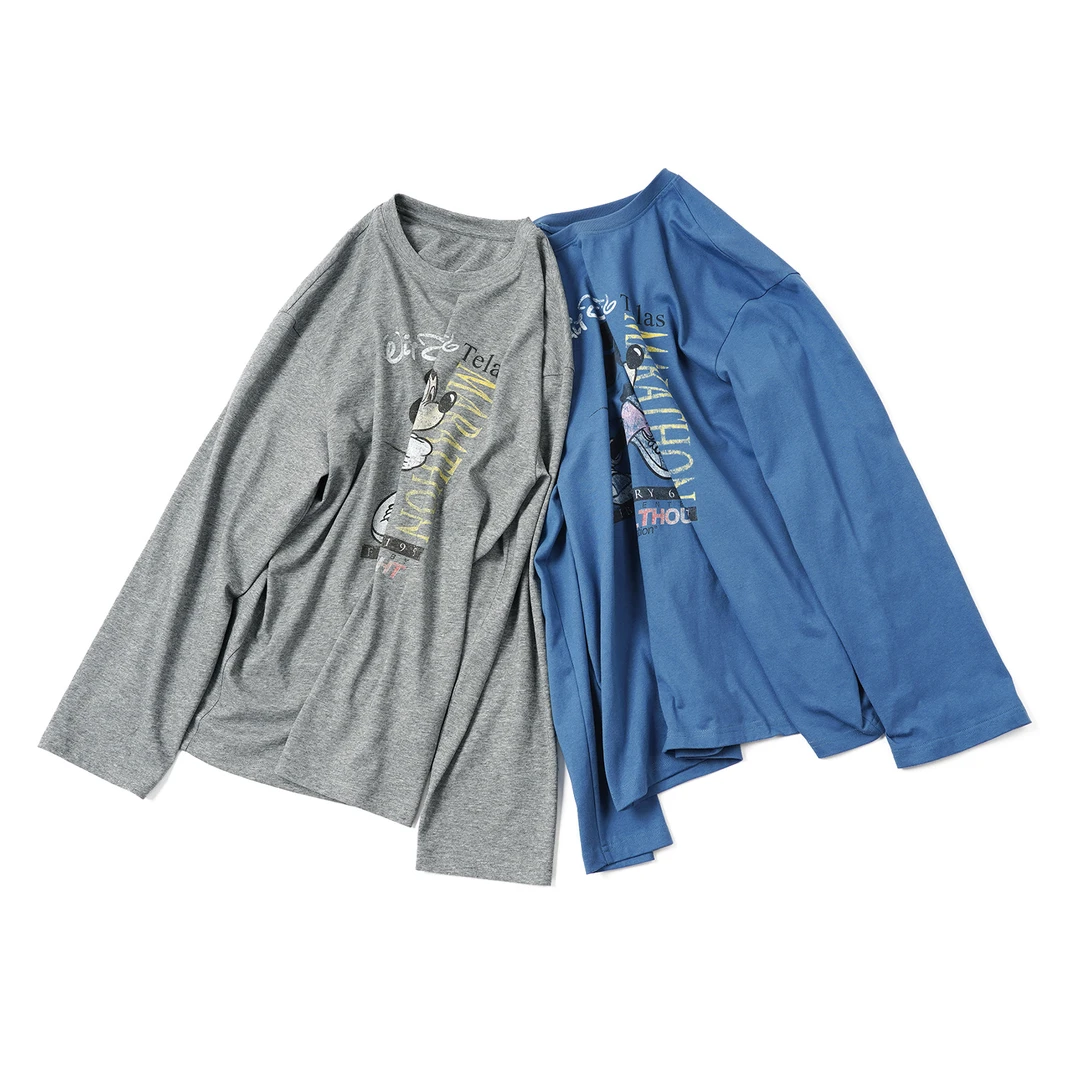 【复古老鼠长袖】CXBL58245休闲复古时尚宽松潮款秋冬新款T恤