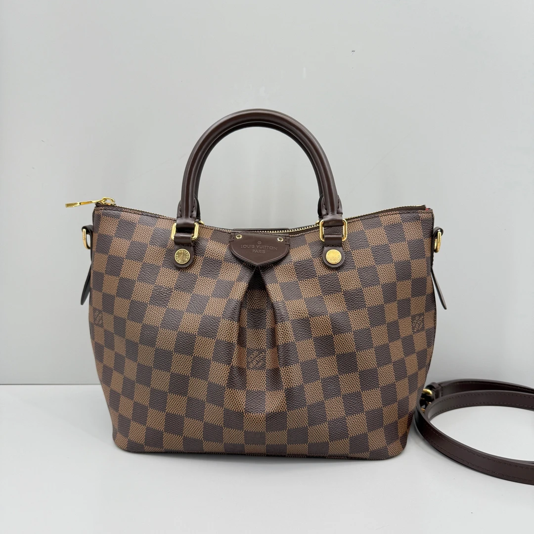 95新 LouisVuitton/路易威登 优选/棋盘格小号饺子包/28×23×15