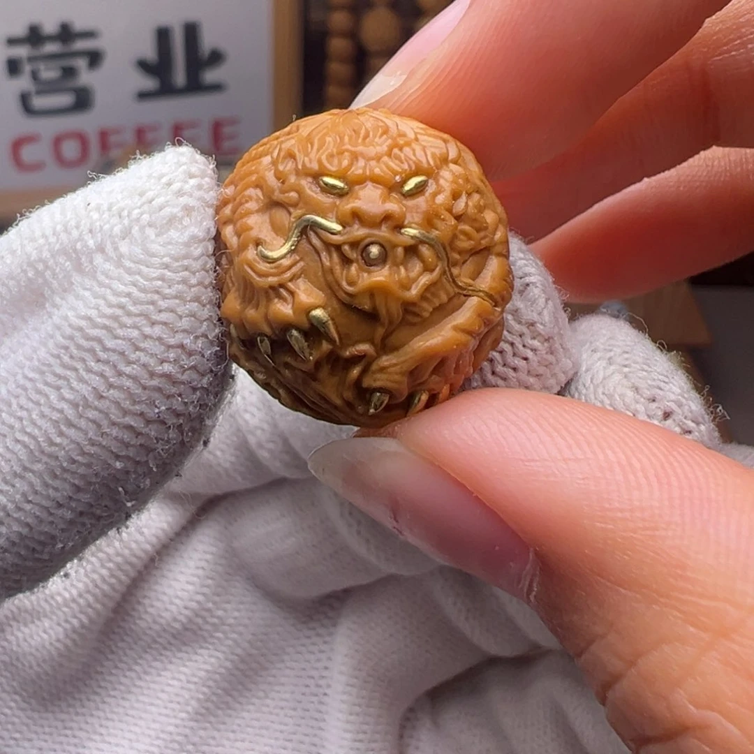 文玩核桃把件镶嵌款貔貅18➕尺寸全品有正常封口线