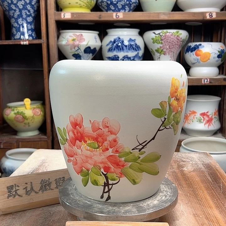 陶苹果牡丹陶瓷陶瓷