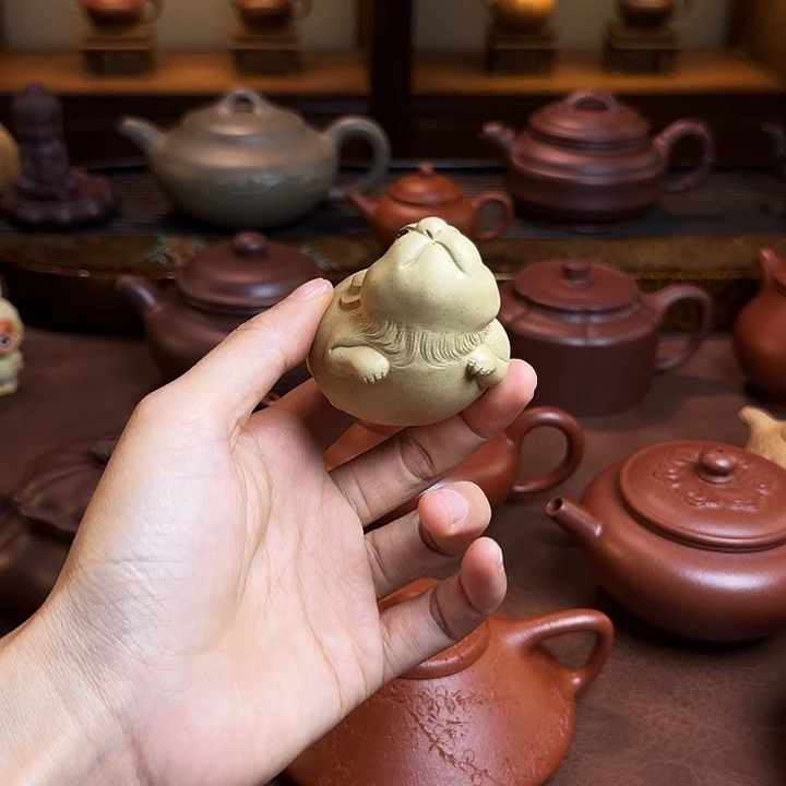 用***8紫砂茶壶紫砂茶宠，本绿