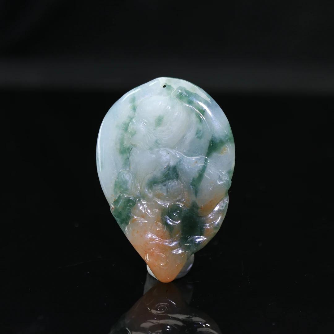 12天然缅甸翡翠A货特色吊坠/700264/北京中保拍卖