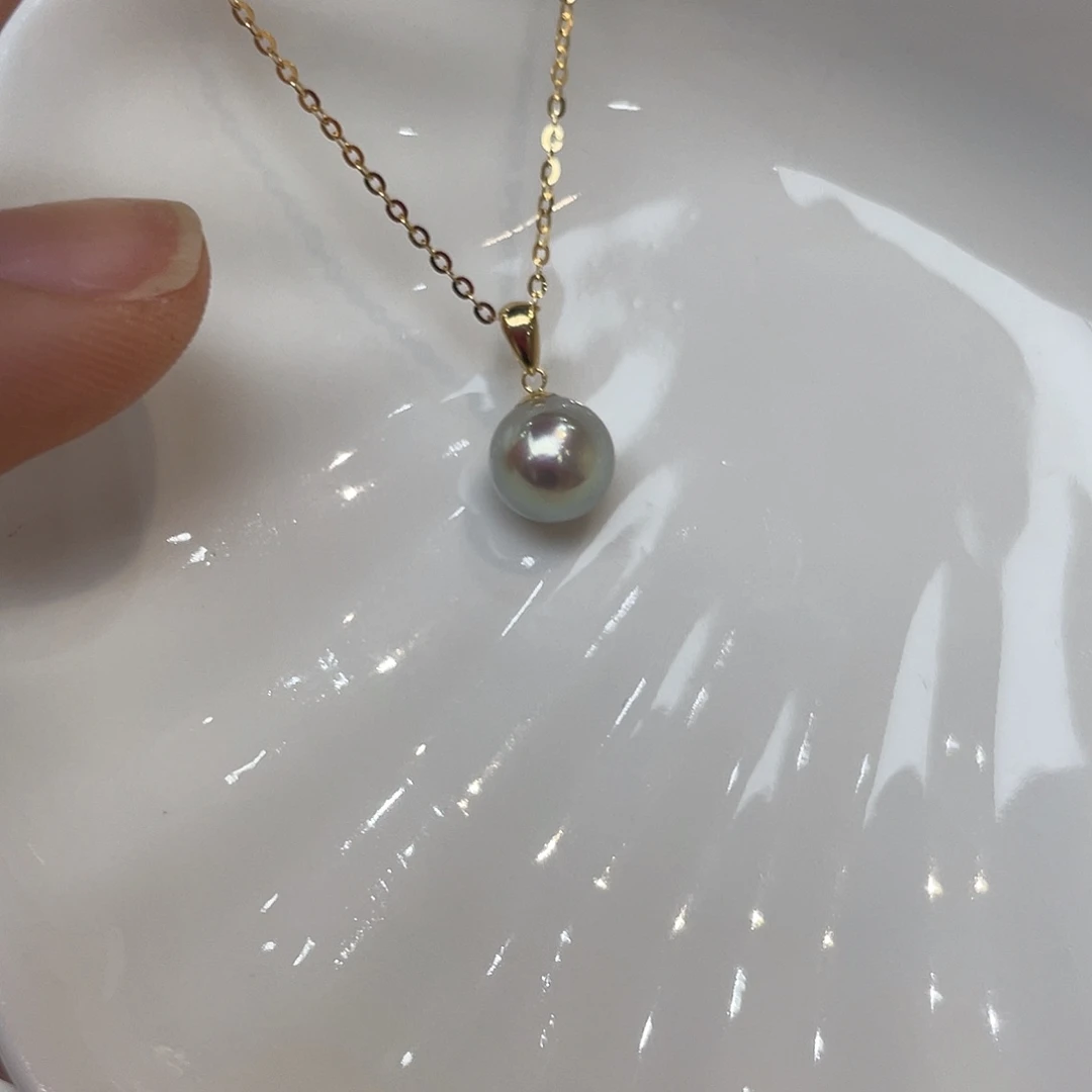 吊坠(赠链)18K金镶嵌海水珍珠