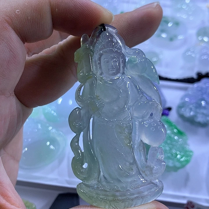 翡翠未镶嵌颈饰天然翡翠A货吊坠