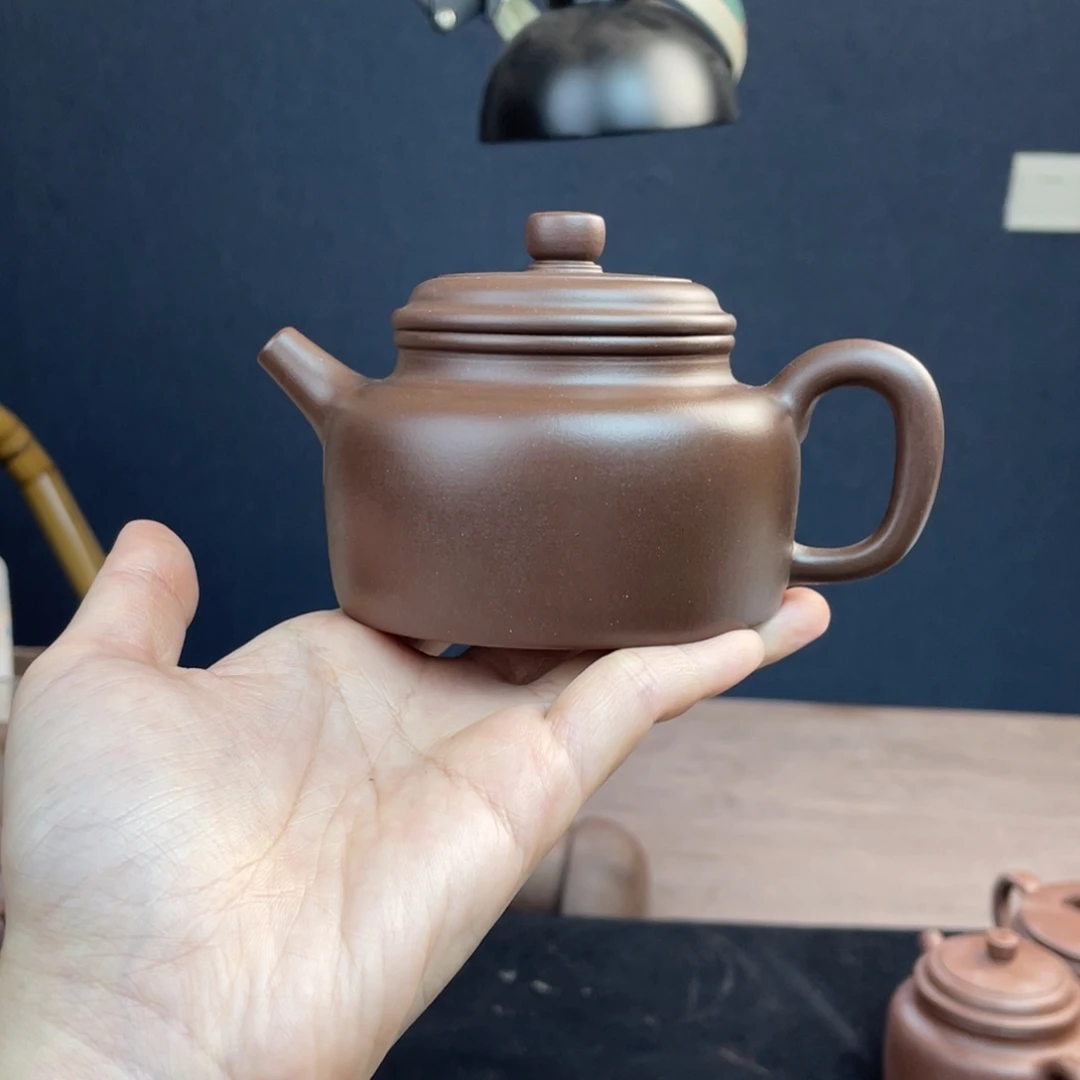 紫砂茶壶全手工老紫泥德钟200cc
