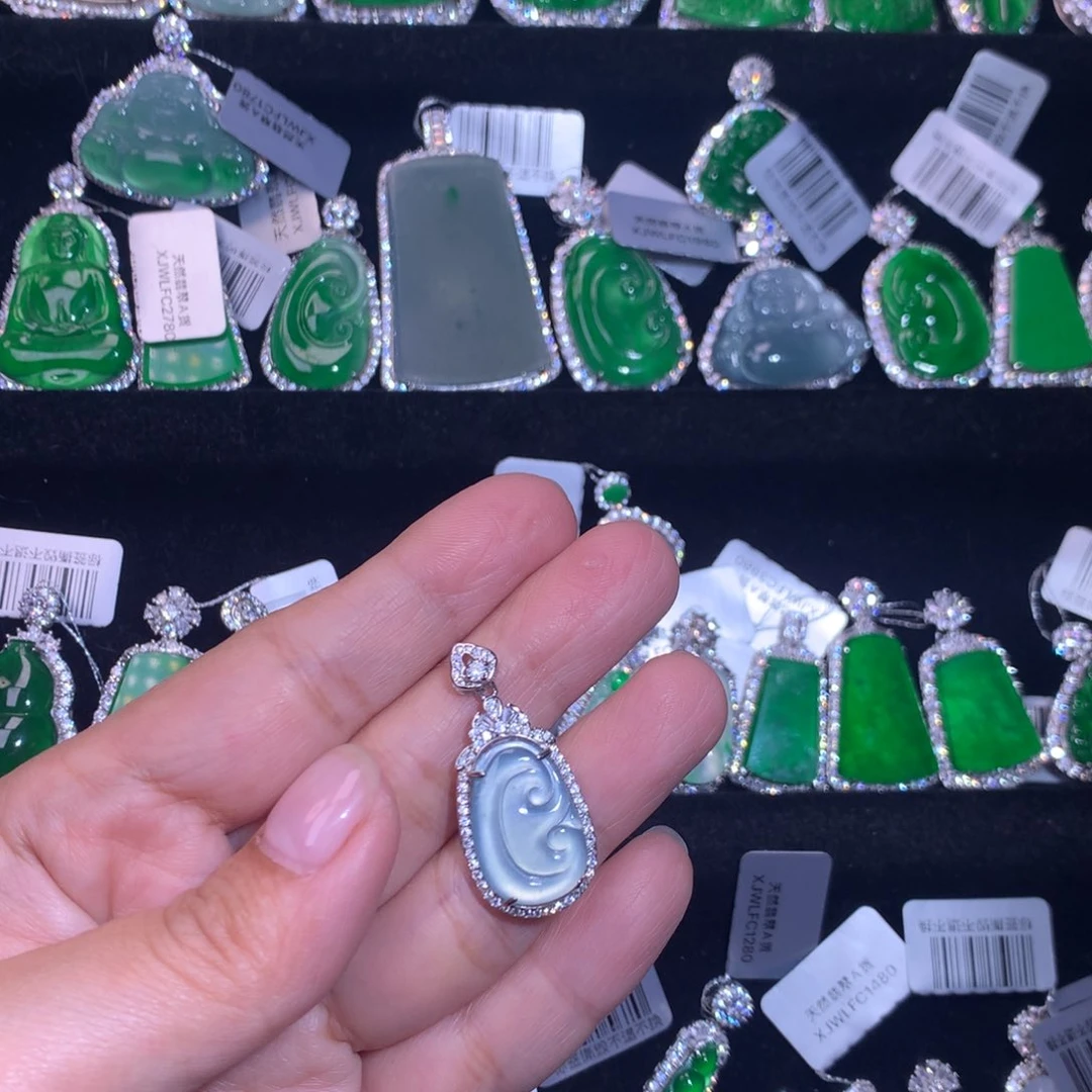 【闪购商品】银S925镶嵌戒指翡翠