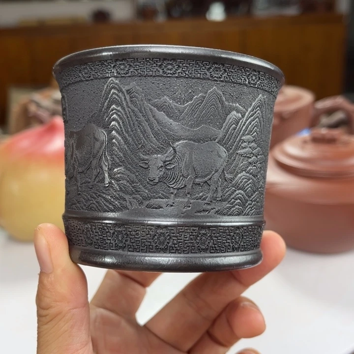 茶壶紫砂紫砂花茶