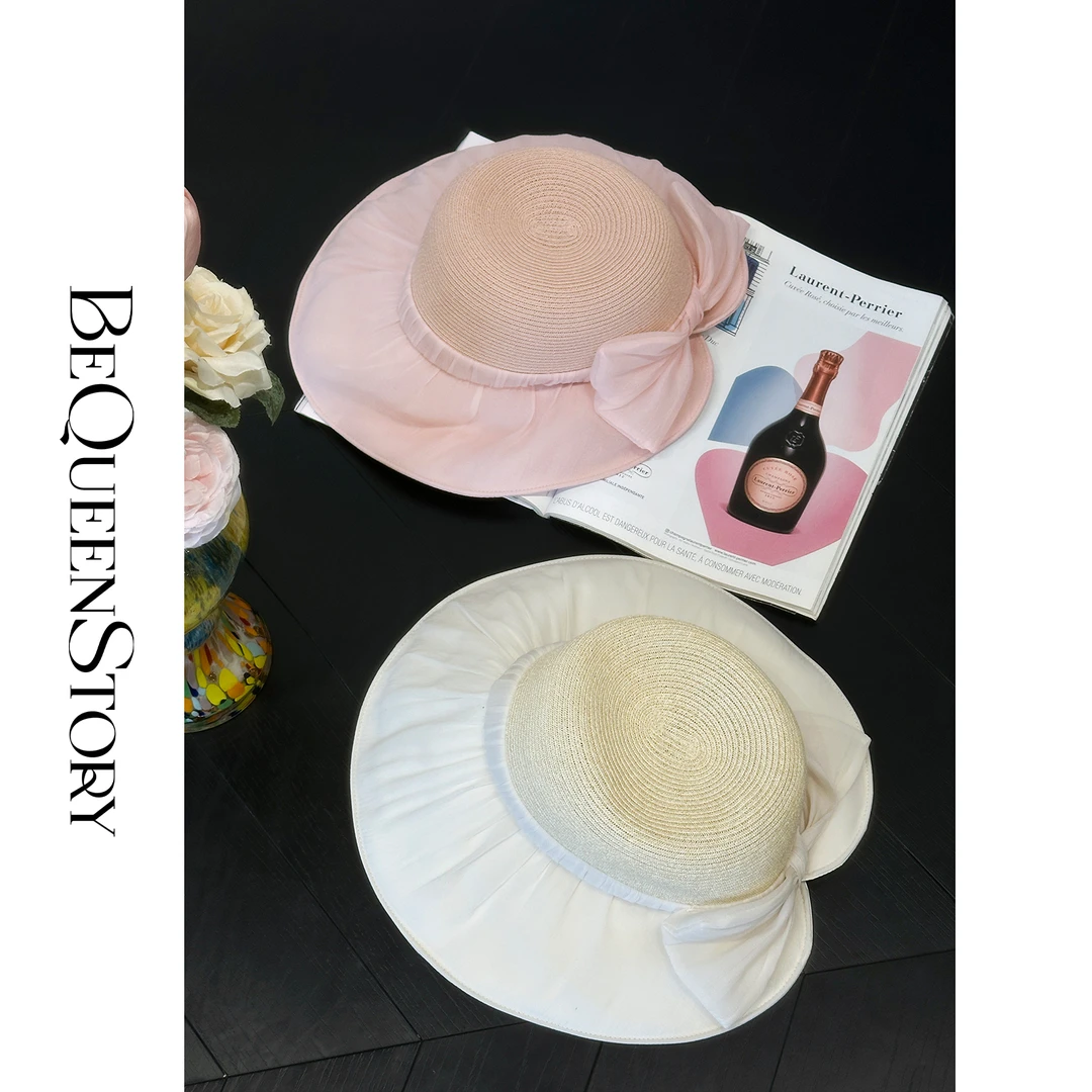 余潇潇配饰 轻奢时髦百搭夏夏度假防晒帽子