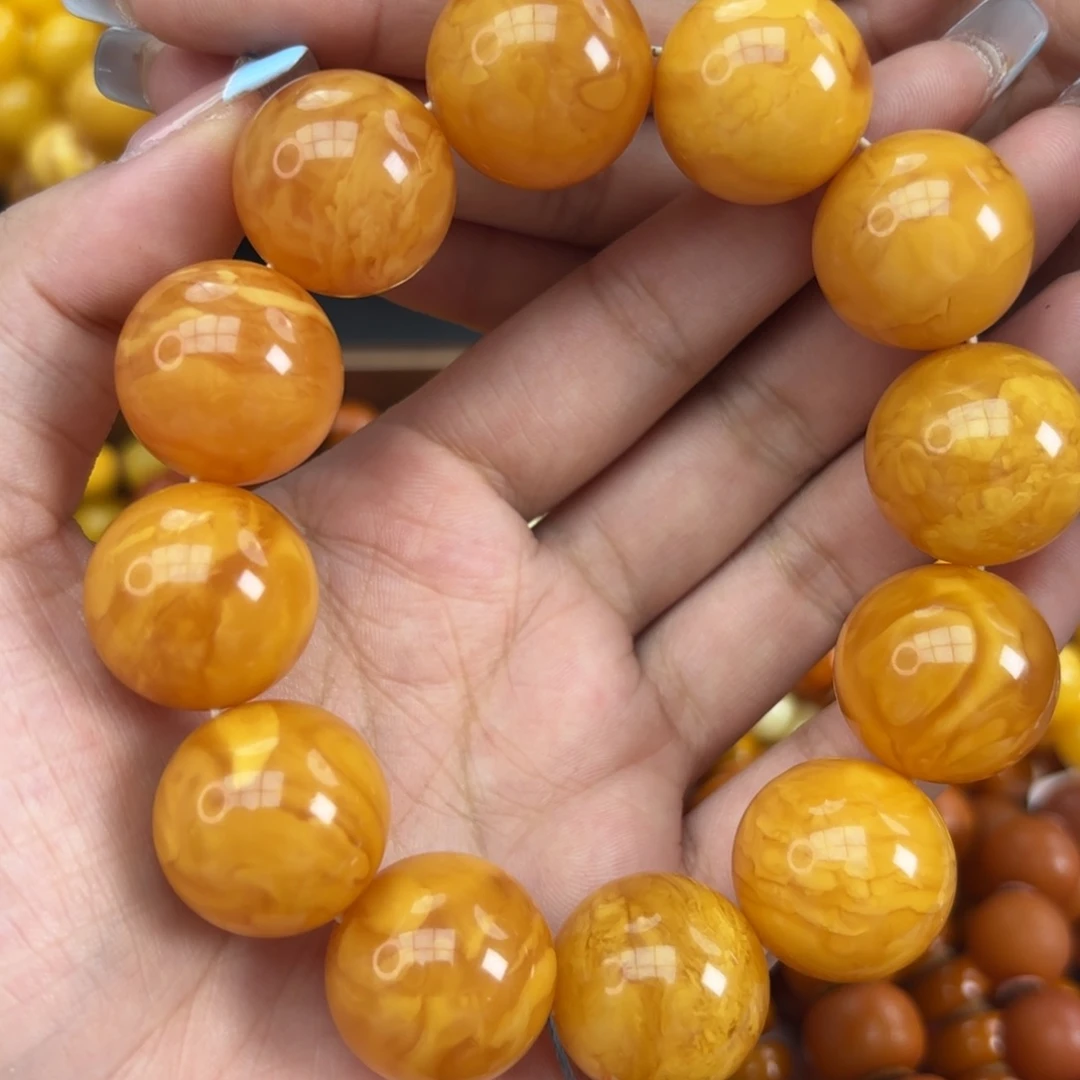 未镶嵌琥珀手链蜜蜡