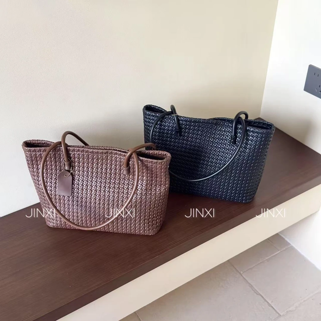 OUOU定制菱格编织大容量托特包（30*10*25CM）