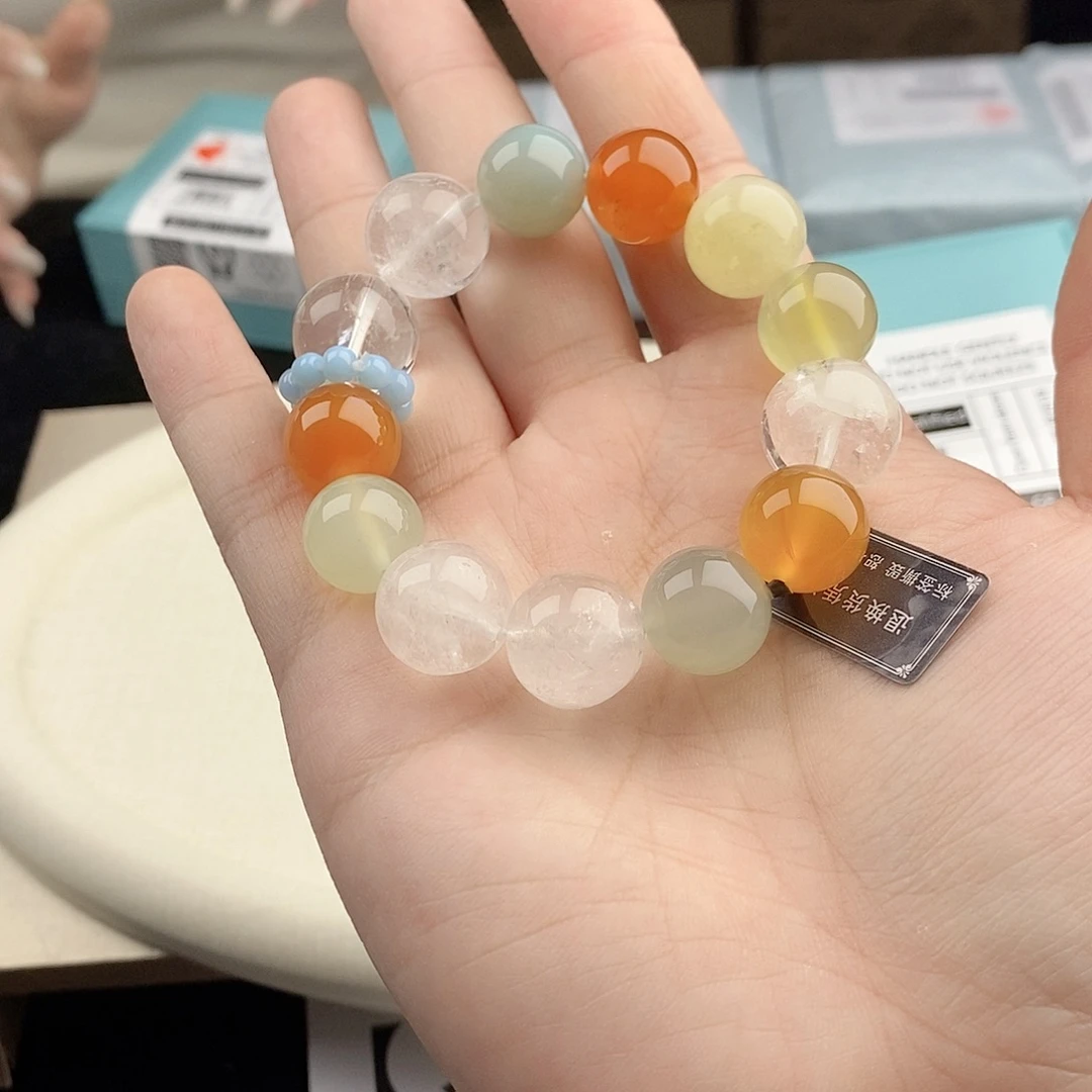 银S925镀金镶嵌手链水晶