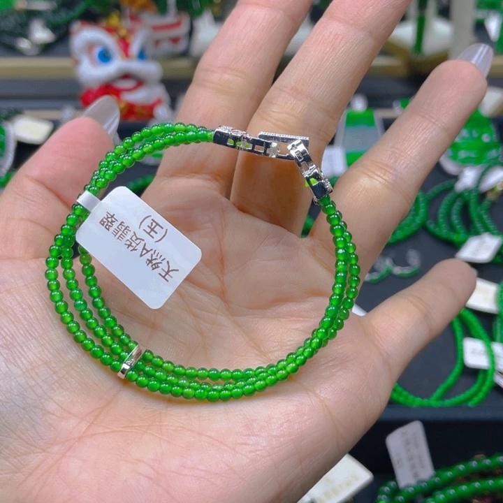 未镶嵌手链翡翠圆珠手链