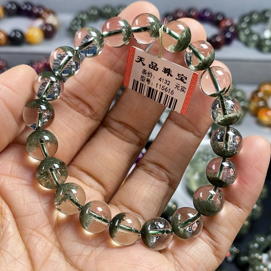 未镶嵌水晶手链绿幽灵手链115616