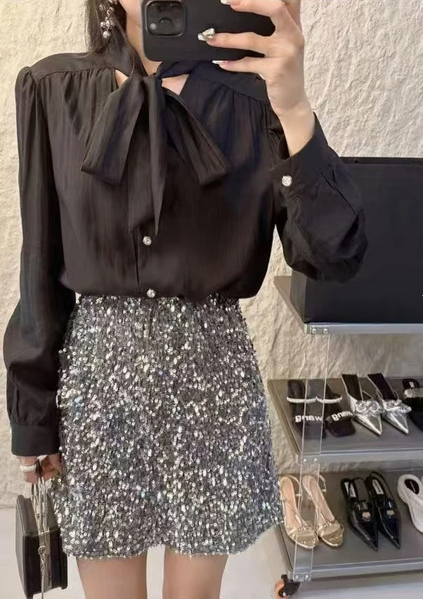 （上衣）法式设计感长袖上衣衬衫气质时尚百搭