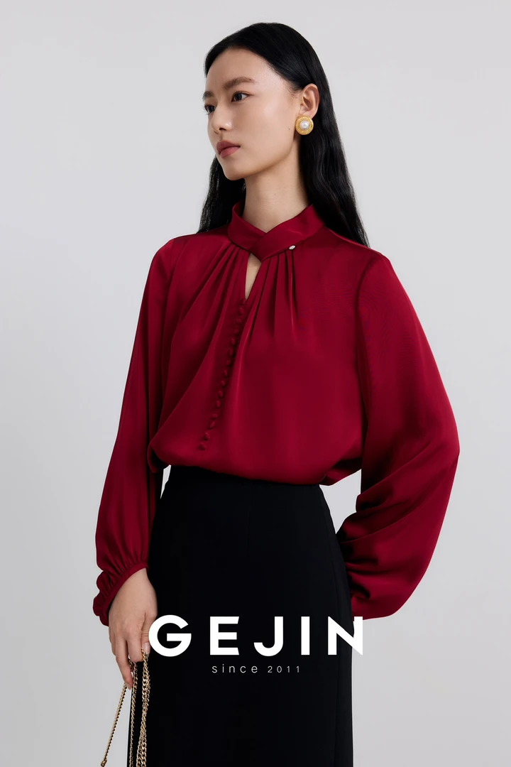 歌锦GEJIN安可拉红气质衬衫9112520014