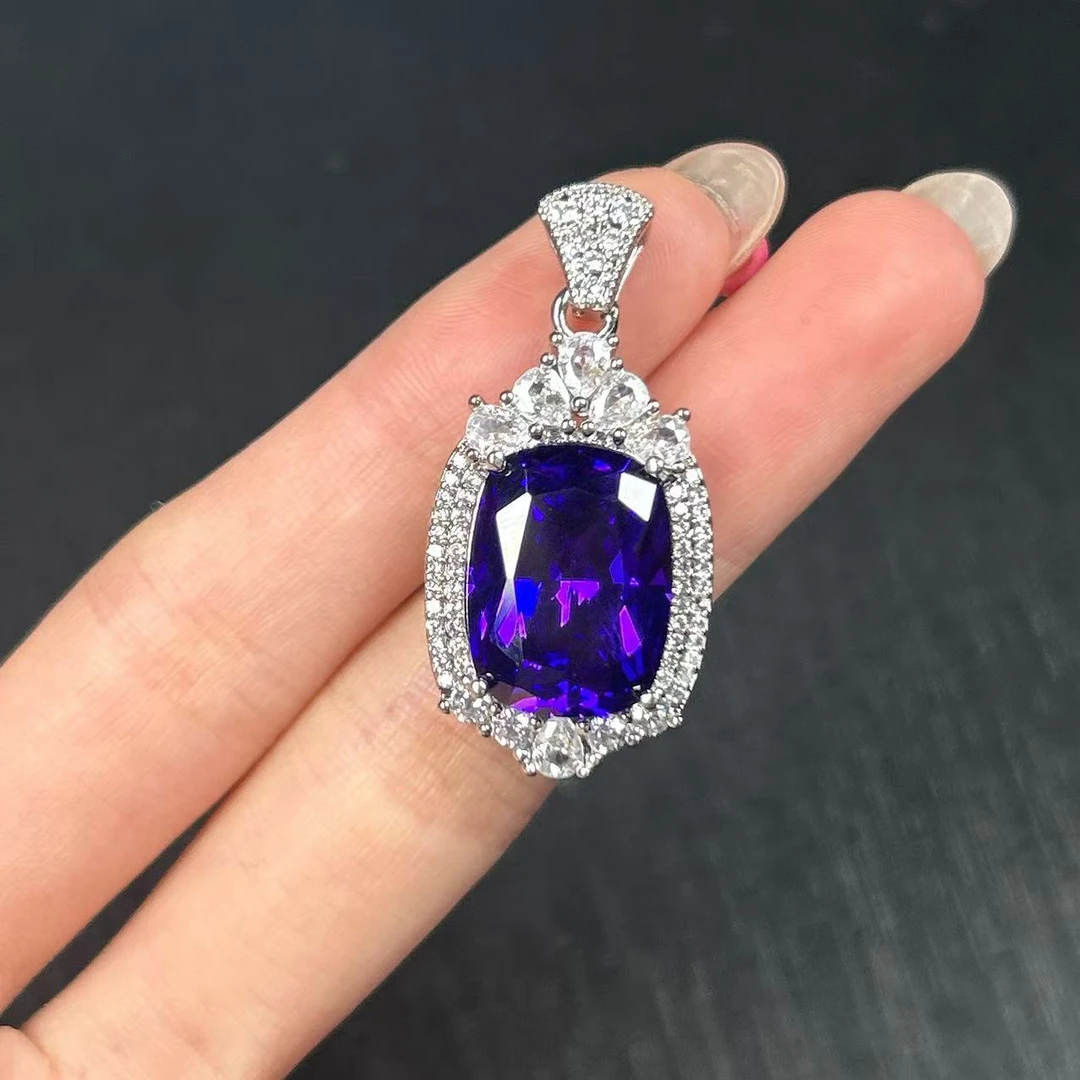 AlusGD-乌拉圭暴力紫晶宝合金吊坠531