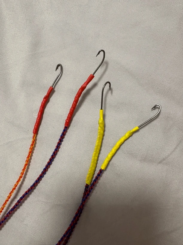 高碳钢特氟龙涂层带倒刺线钩 可塑形歪嘴线钩 中号钩门大小通吃