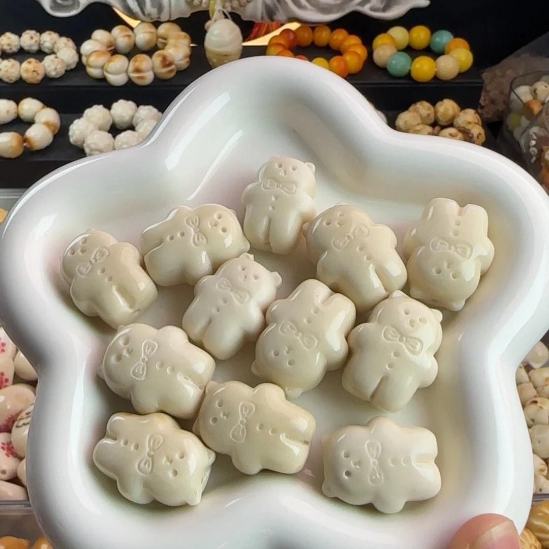 菩提根/象牙果手串微瑕牙果卡25-28小熊饼干12颗