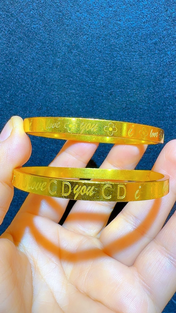 铜合金手镯 铜合金手【LayLaBez】龙凤呈祥手镯女款时尚高品质金色