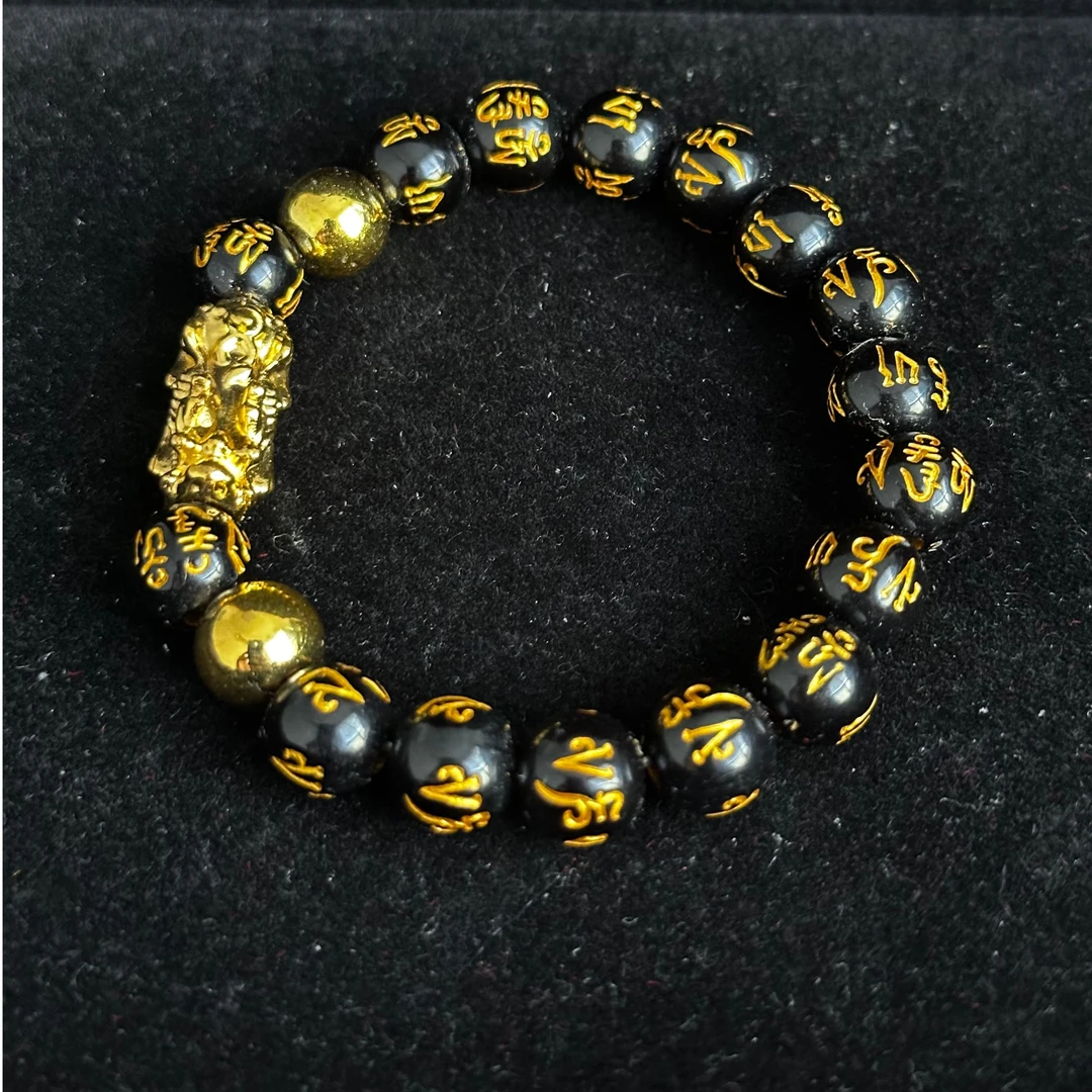 丽轩阁~匠心制作 精美轻奢六字真言貔貅手链083
