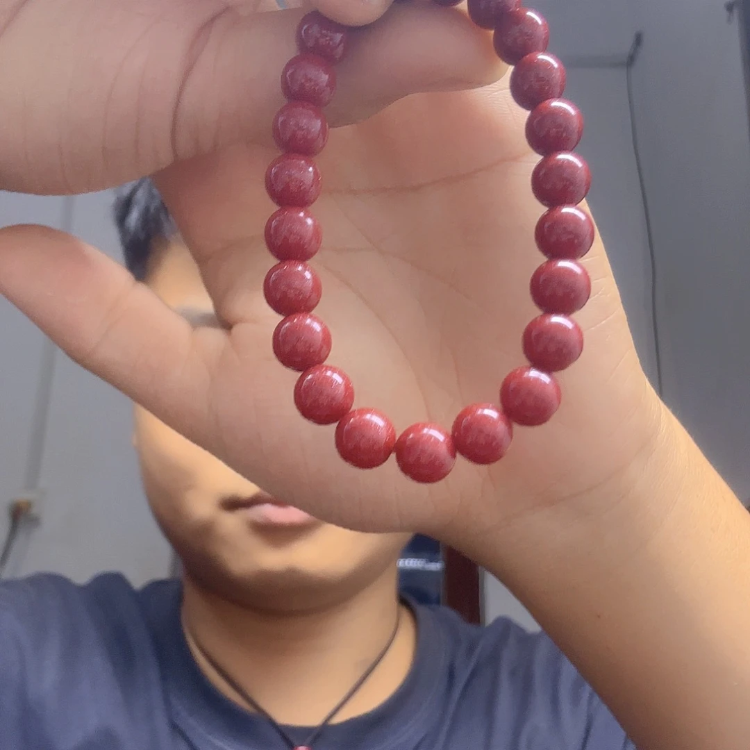 天然辰砂朱砂素圈8mm