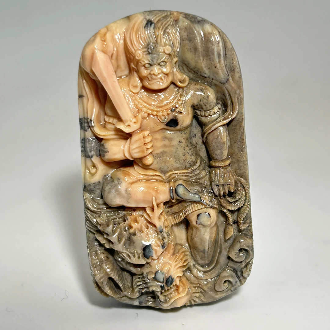 猛犸牙水墨料不动尊不动明王64*36*15mm吊坠假一罚四X722