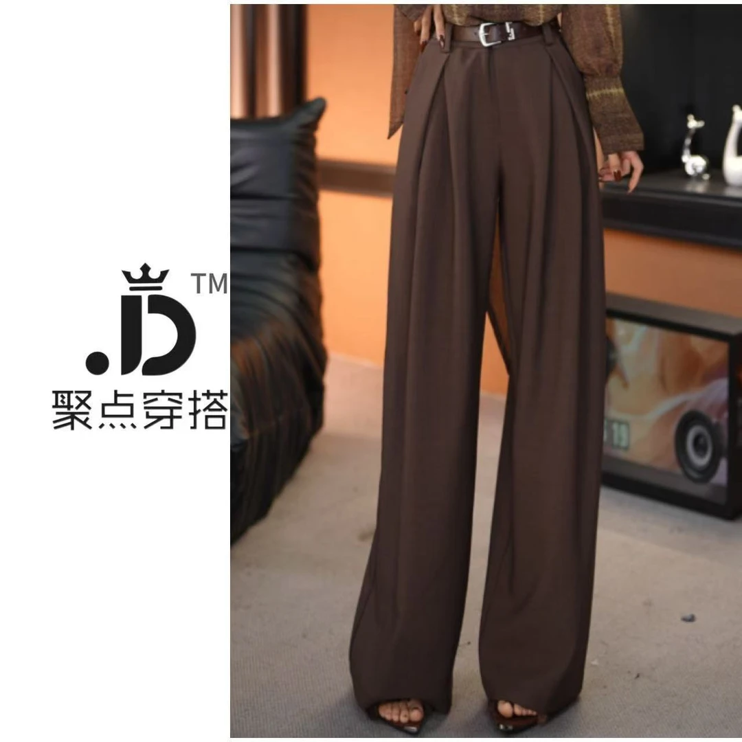 JUDIAN-捏褶垂感显瘦西裤8jd00204