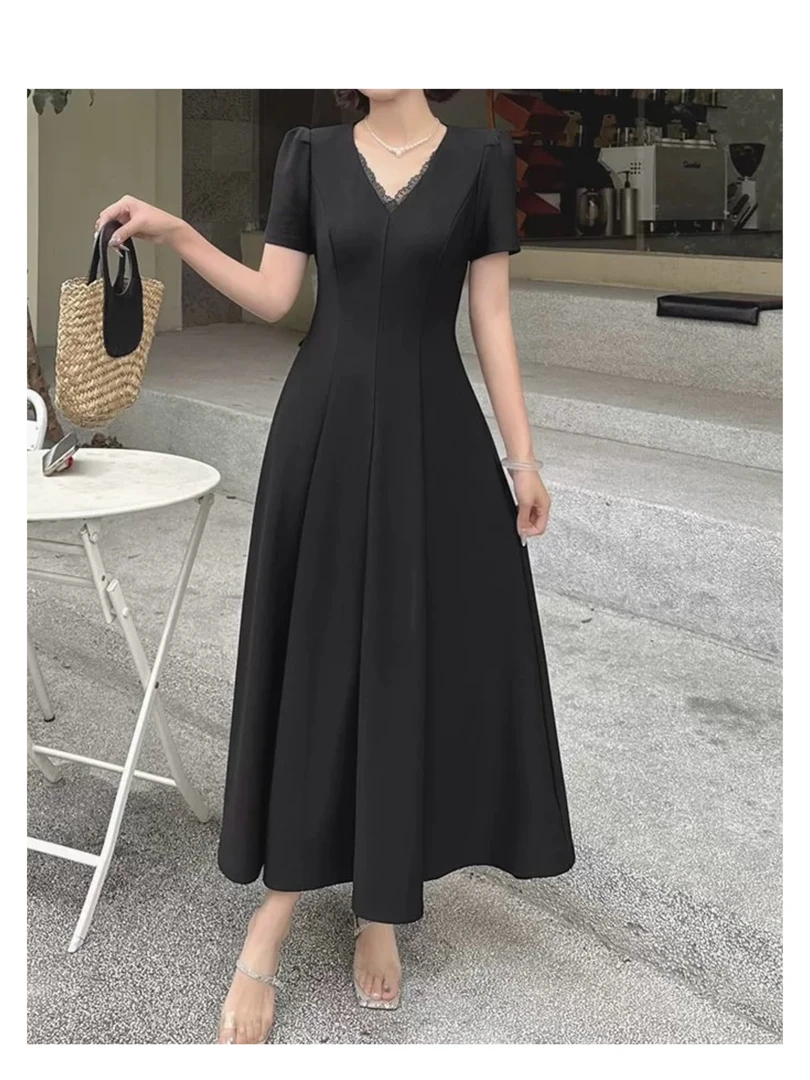 (福利款)清言家新款上市276赫本风法式气质收腰显瘦连衣裙