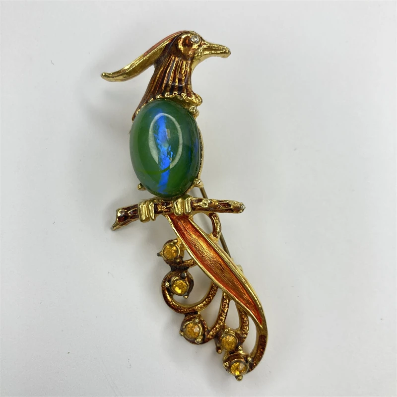合金胸针 琉璃肚皮天堂鸟胸针1-7【206121602-042】