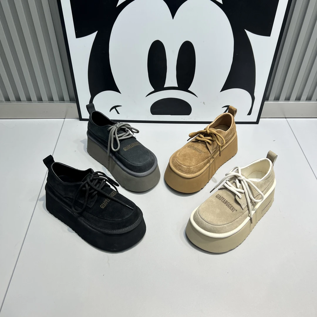 春季新款时尚勃肯鞋低帮厚底复古系带潮鞋软底透气百搭潮流秋季