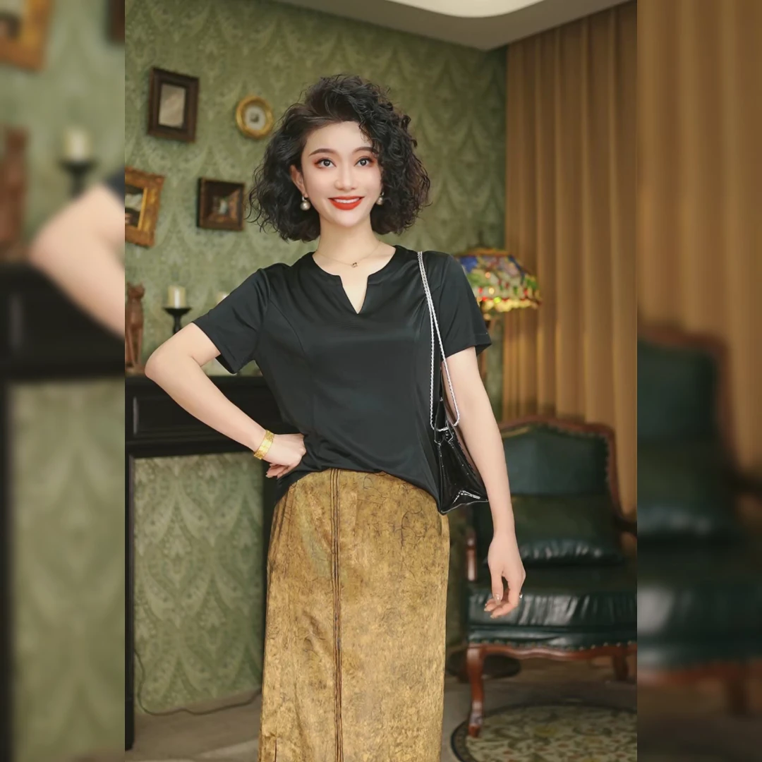 新中式国风百搭T恤女F9517