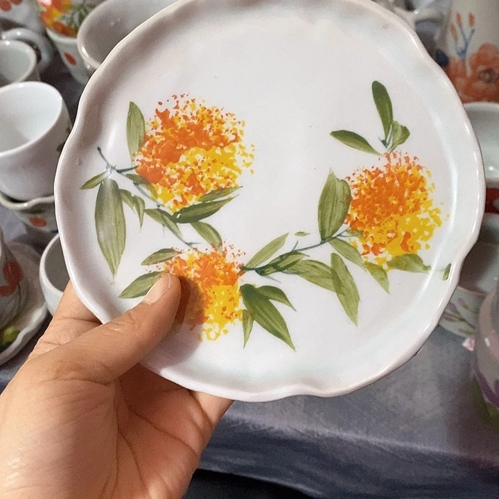 阿*景德镇手绘桂花碟