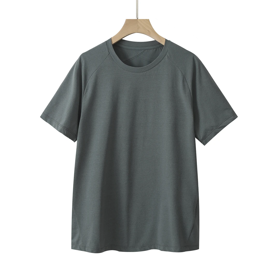 B996 百搭新款美式潮流运动短袖吸湿排汗经典纯色T恤3002绿色