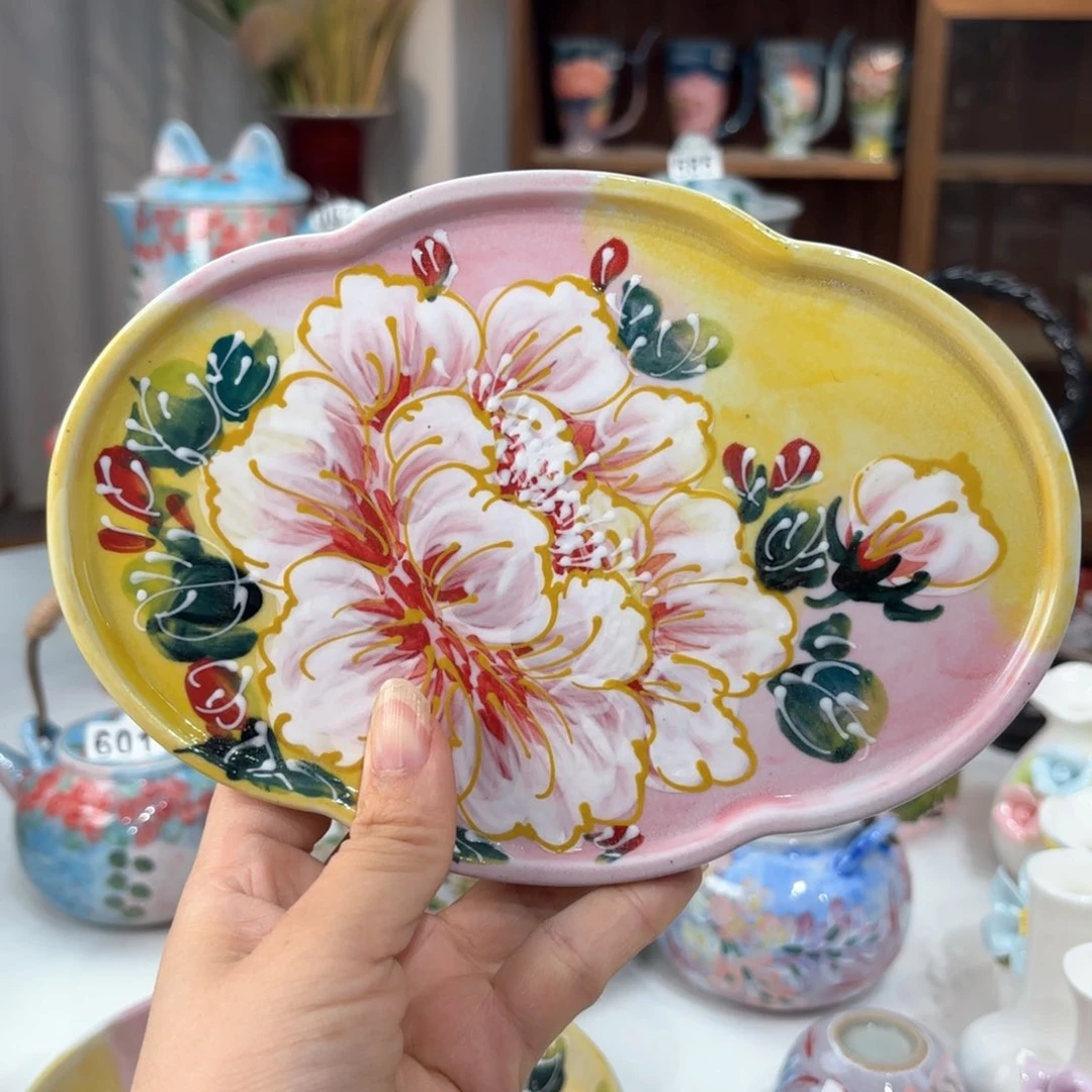 景德镇手绘高温釉下彩陶瓷茶具