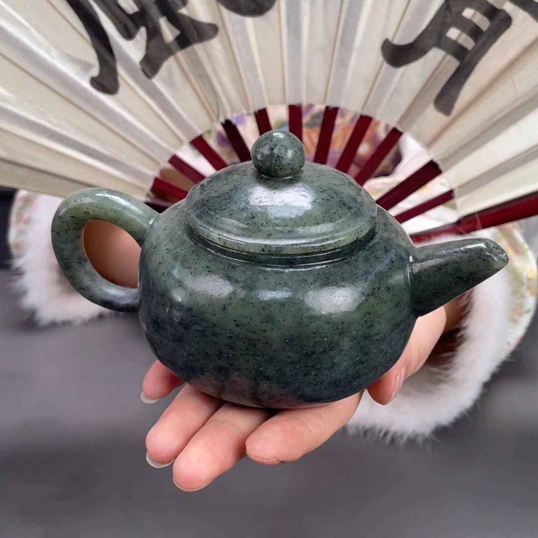 未镶嵌和田玉摆件和田玉茶壶未镶嵌