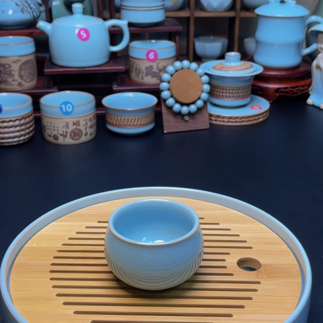 【闪购商品】河南御盏汝瓷厂，茶器，摆件，手珠