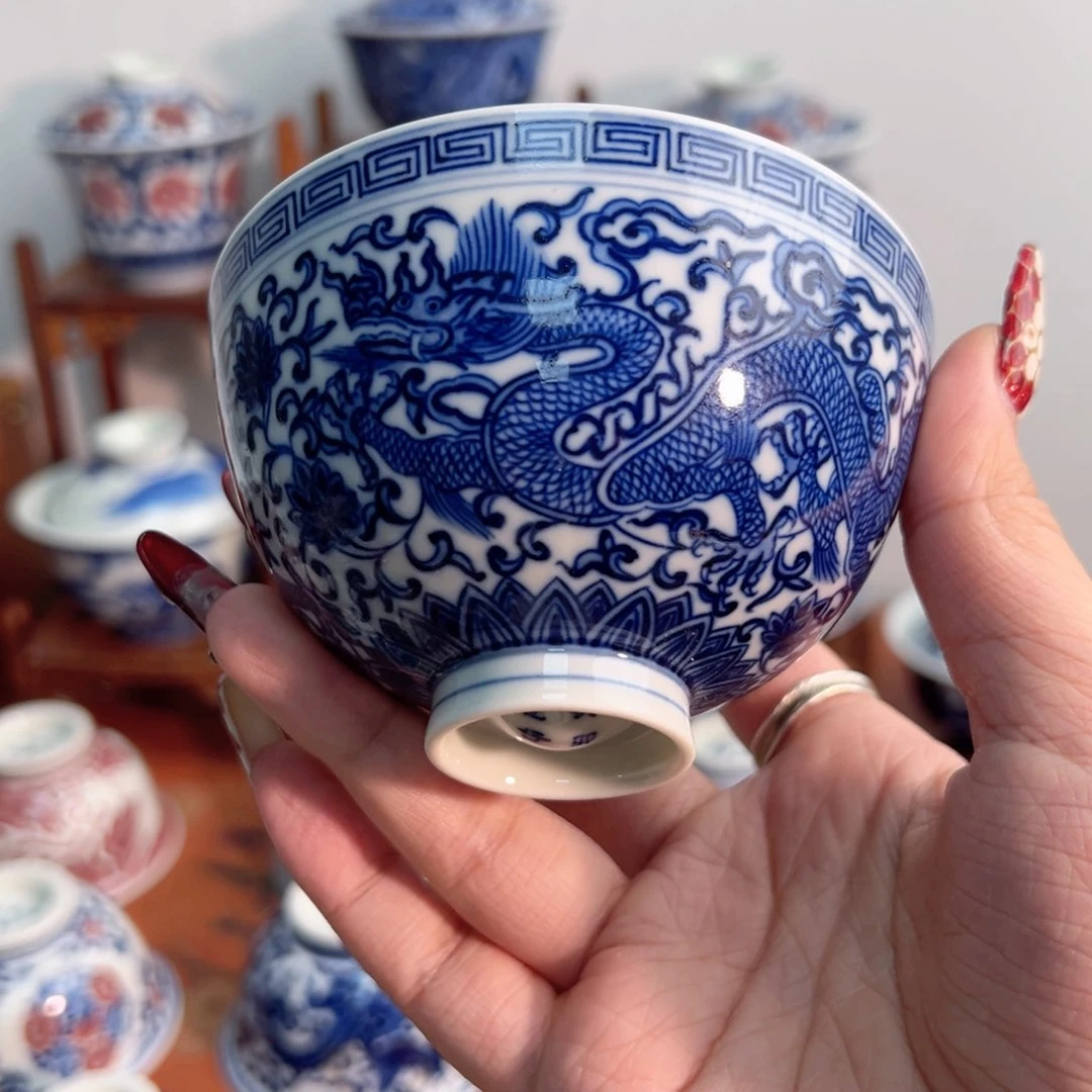 清***雨景德镇毛仔柴窑主人杯